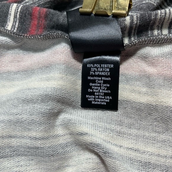 Agnes and Dora Red and Black Striped Essential Cardigan Medium EUC - Picture 6 of 6